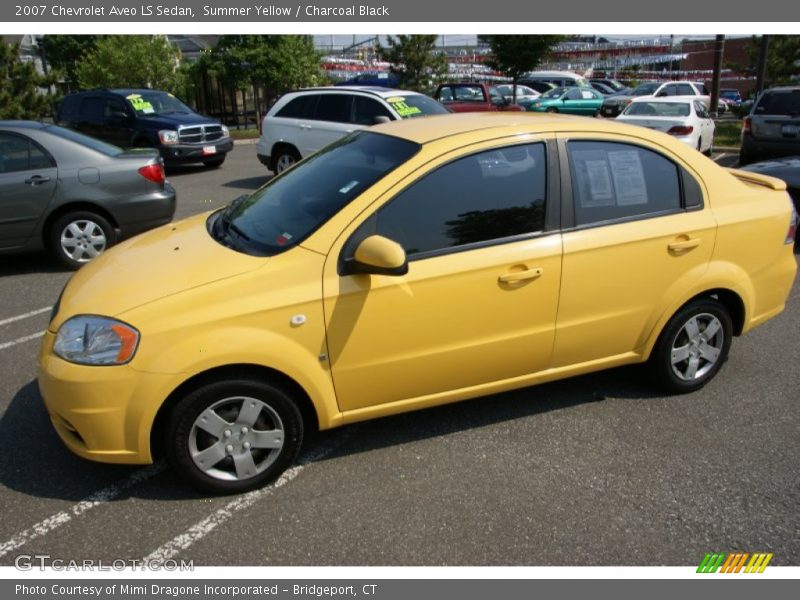 Summer Yellow / Charcoal Black 2007 Chevrolet Aveo LS Sedan