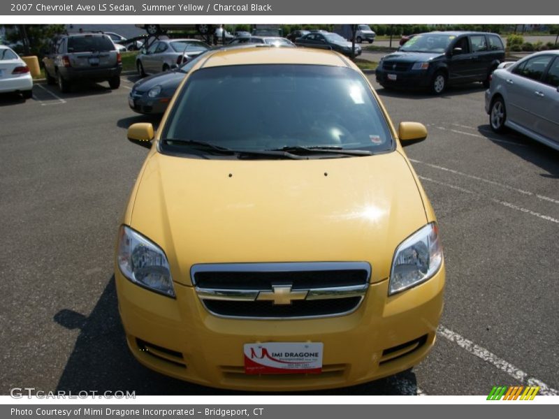 Summer Yellow / Charcoal Black 2007 Chevrolet Aveo LS Sedan