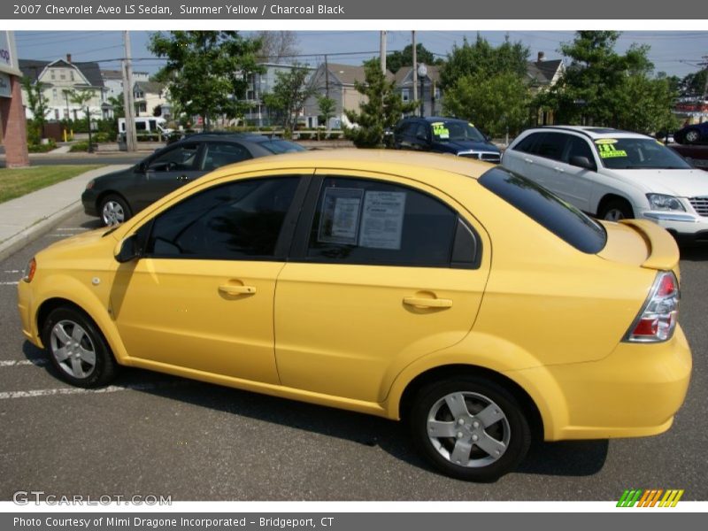 Summer Yellow / Charcoal Black 2007 Chevrolet Aveo LS Sedan