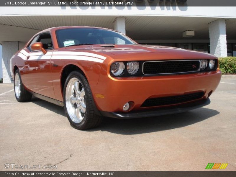 Toxic Orange Pearl / Dark Slate Gray 2011 Dodge Challenger R/T Classic