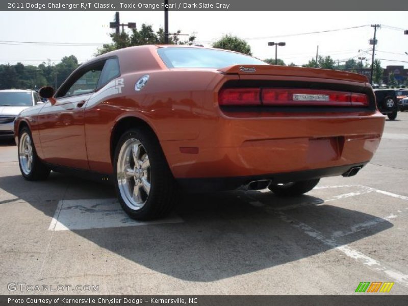 Toxic Orange Pearl / Dark Slate Gray 2011 Dodge Challenger R/T Classic