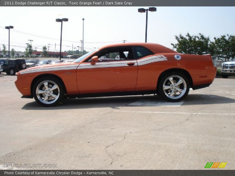 Toxic Orange Pearl / Dark Slate Gray 2011 Dodge Challenger R/T Classic