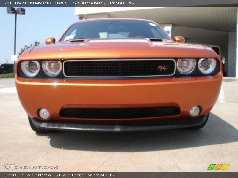 Toxic Orange Pearl / Dark Slate Gray 2011 Dodge Challenger R/T Classic