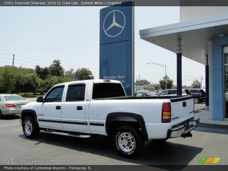 Summit White / Graphite 2001 Chevrolet Silverado 1500 LS Crew Cab