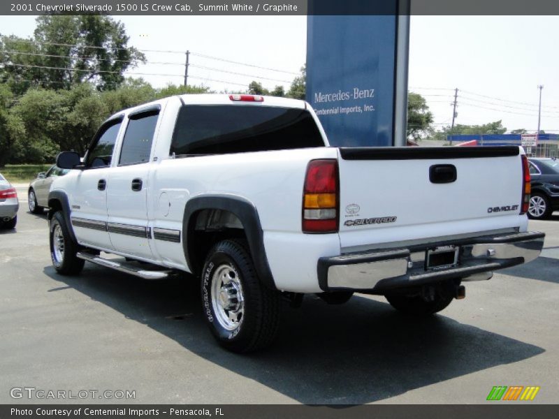 Summit White / Graphite 2001 Chevrolet Silverado 1500 LS Crew Cab
