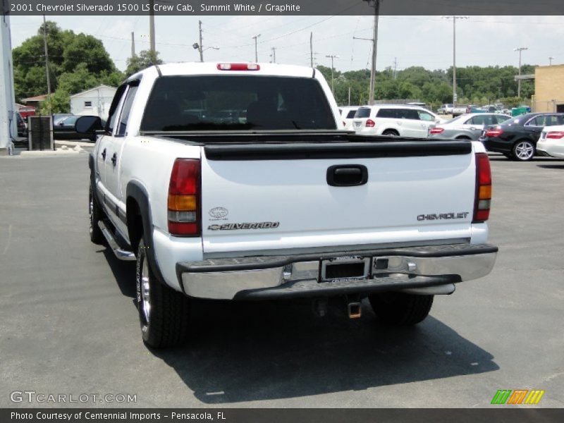 Summit White / Graphite 2001 Chevrolet Silverado 1500 LS Crew Cab