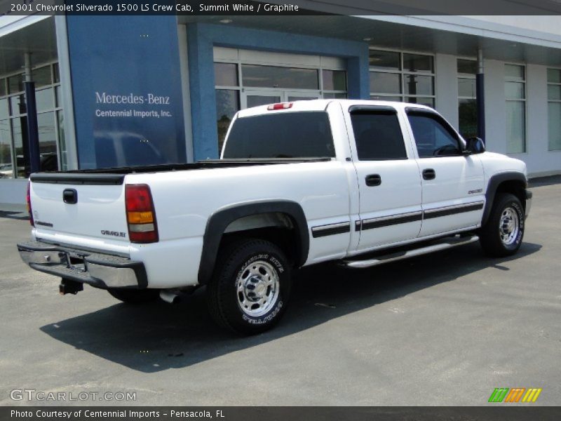 Summit White / Graphite 2001 Chevrolet Silverado 1500 LS Crew Cab
