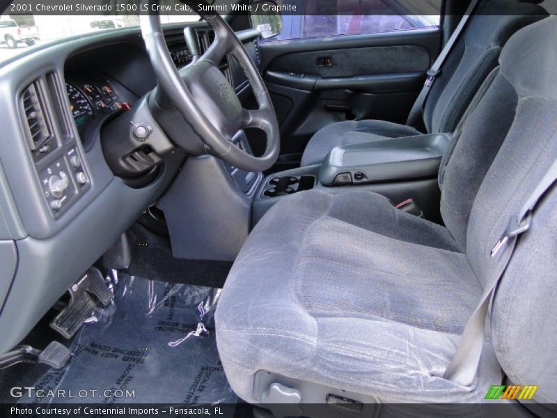 Summit White / Graphite 2001 Chevrolet Silverado 1500 LS Crew Cab