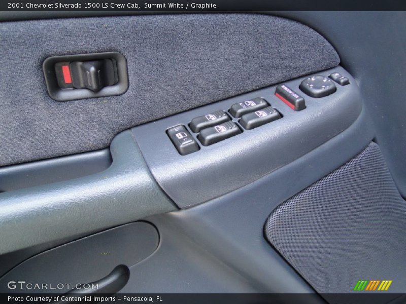 Summit White / Graphite 2001 Chevrolet Silverado 1500 LS Crew Cab