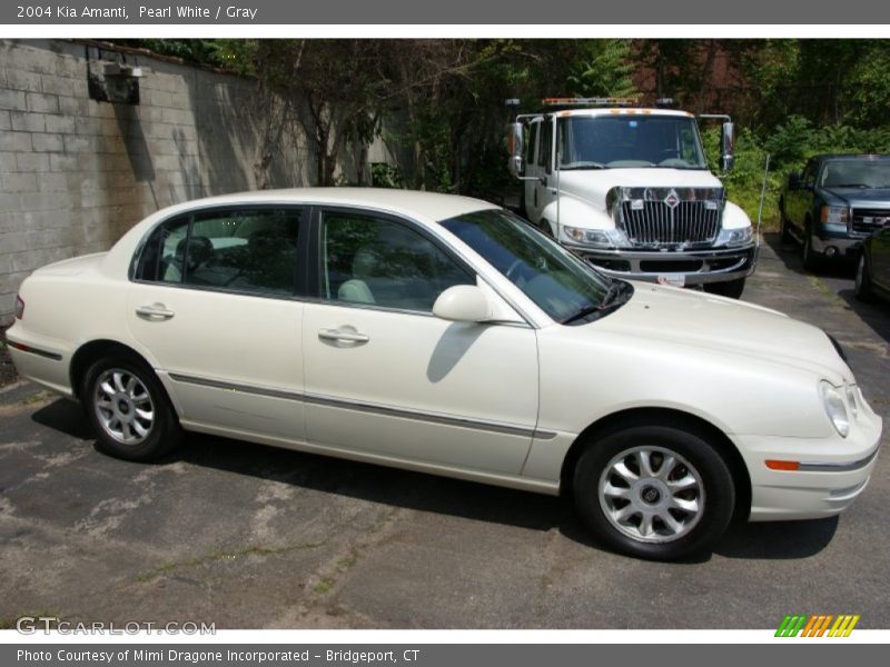 Pearl White / Gray 2004 Kia Amanti