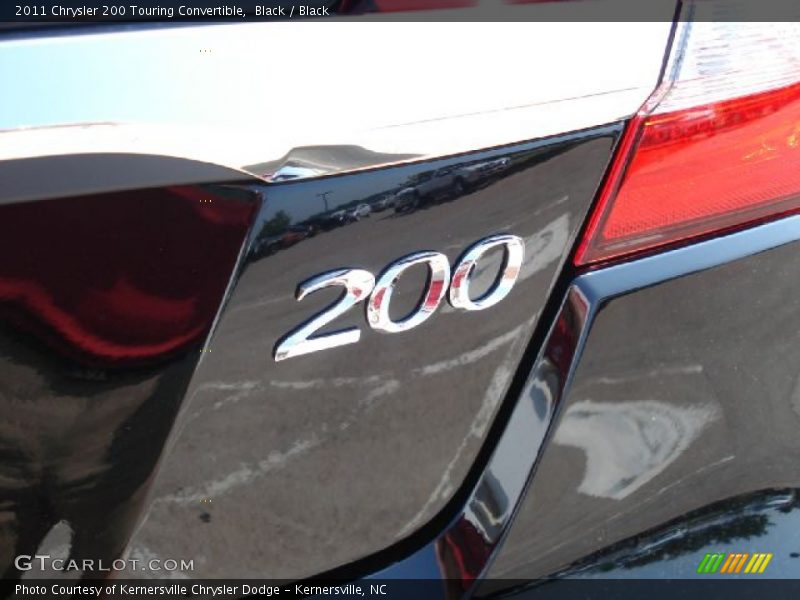 Black / Black 2011 Chrysler 200 Touring Convertible