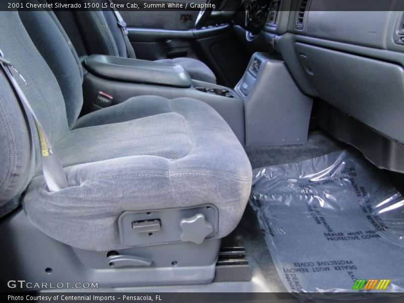 Summit White / Graphite 2001 Chevrolet Silverado 1500 LS Crew Cab