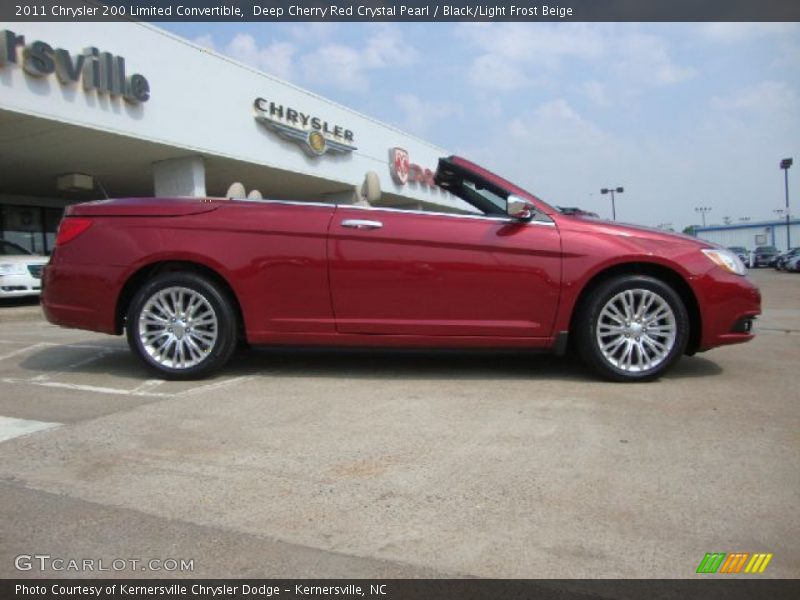 Deep Cherry Red Crystal Pearl / Black/Light Frost Beige 2011 Chrysler 200 Limited Convertible