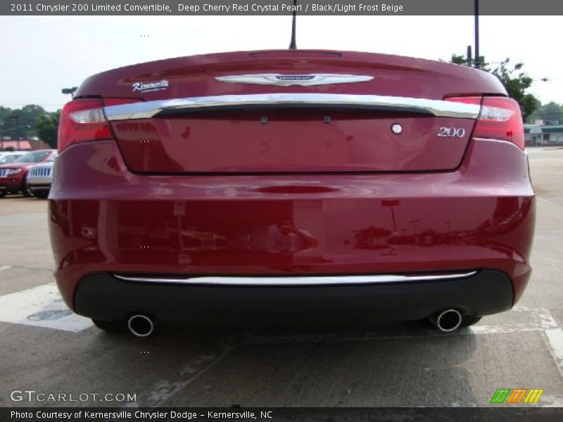Deep Cherry Red Crystal Pearl / Black/Light Frost Beige 2011 Chrysler 200 Limited Convertible
