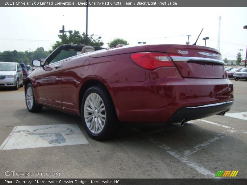 Deep Cherry Red Crystal Pearl / Black/Light Frost Beige 2011 Chrysler 200 Limited Convertible