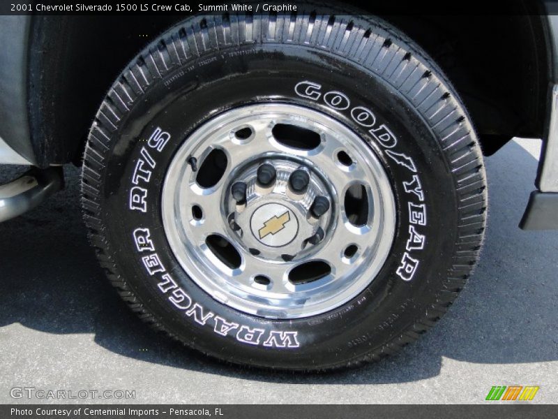 Summit White / Graphite 2001 Chevrolet Silverado 1500 LS Crew Cab