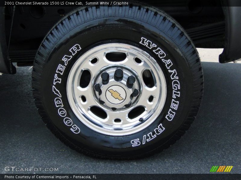Summit White / Graphite 2001 Chevrolet Silverado 1500 LS Crew Cab