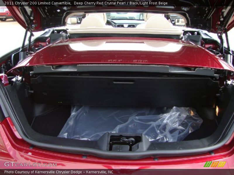 Deep Cherry Red Crystal Pearl / Black/Light Frost Beige 2011 Chrysler 200 Limited Convertible
