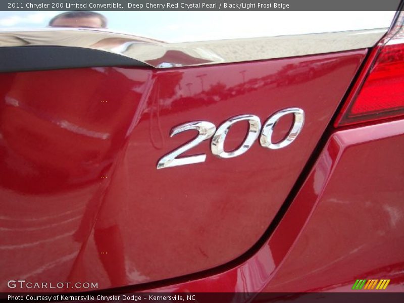Deep Cherry Red Crystal Pearl / Black/Light Frost Beige 2011 Chrysler 200 Limited Convertible