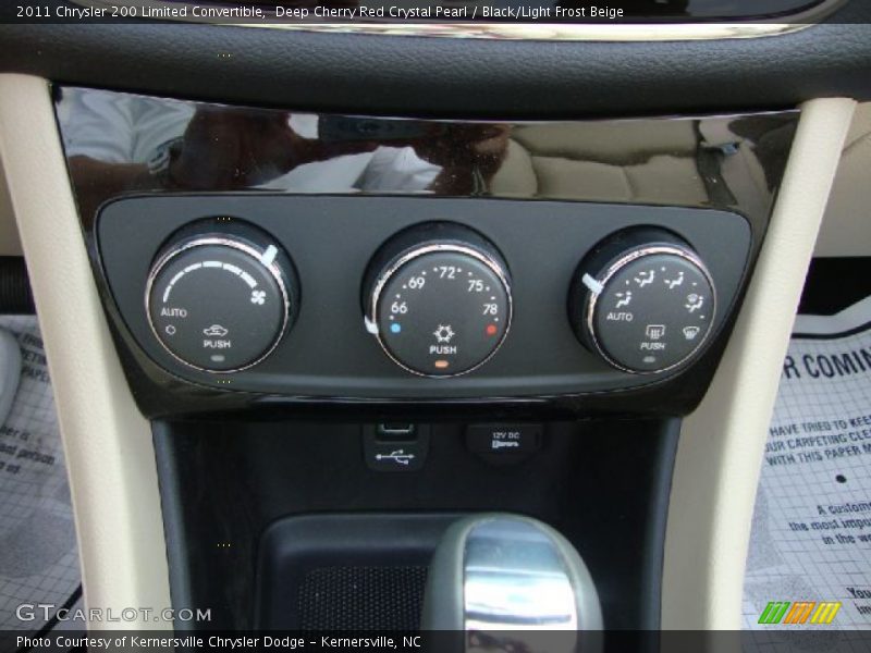Deep Cherry Red Crystal Pearl / Black/Light Frost Beige 2011 Chrysler 200 Limited Convertible