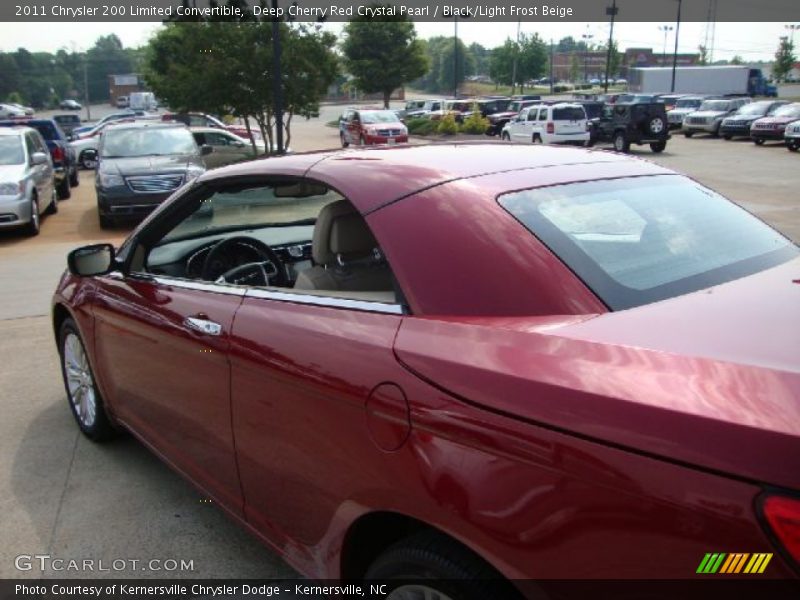 Deep Cherry Red Crystal Pearl / Black/Light Frost Beige 2011 Chrysler 200 Limited Convertible