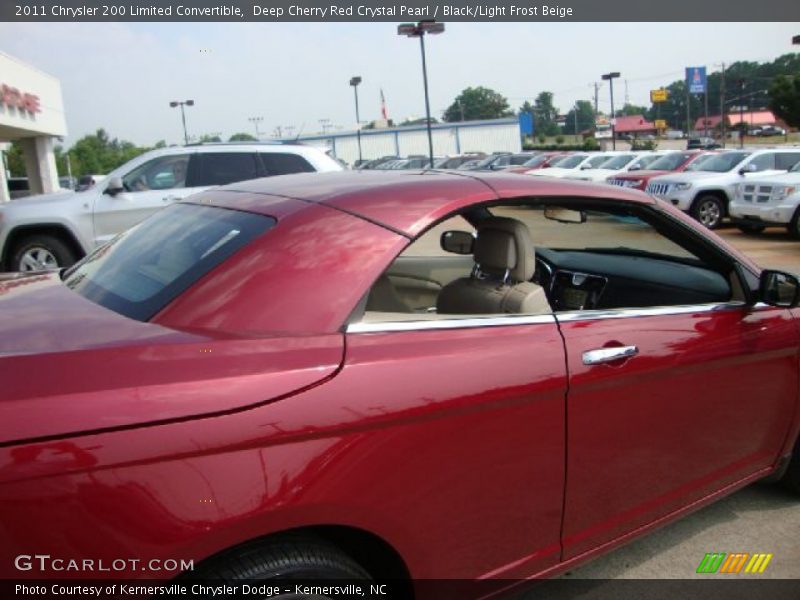 Deep Cherry Red Crystal Pearl / Black/Light Frost Beige 2011 Chrysler 200 Limited Convertible