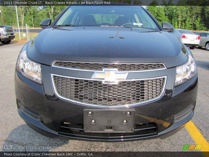 Black Granite Metallic / Jet Black/Sport Red 2011 Chevrolet Cruze LT