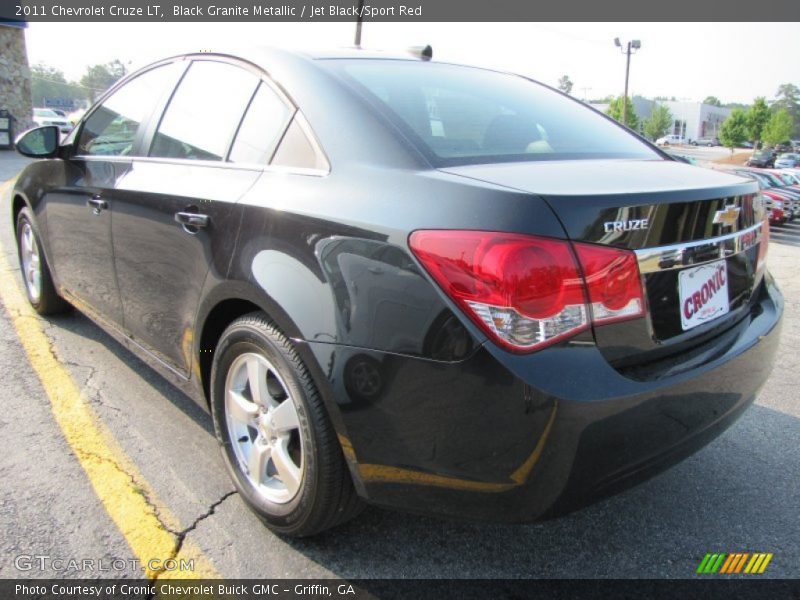 Black Granite Metallic / Jet Black/Sport Red 2011 Chevrolet Cruze LT