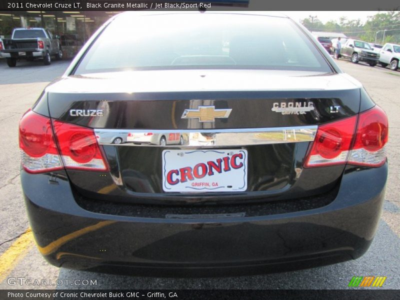 Black Granite Metallic / Jet Black/Sport Red 2011 Chevrolet Cruze LT