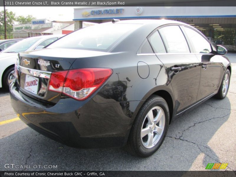 Black Granite Metallic / Jet Black/Sport Red 2011 Chevrolet Cruze LT