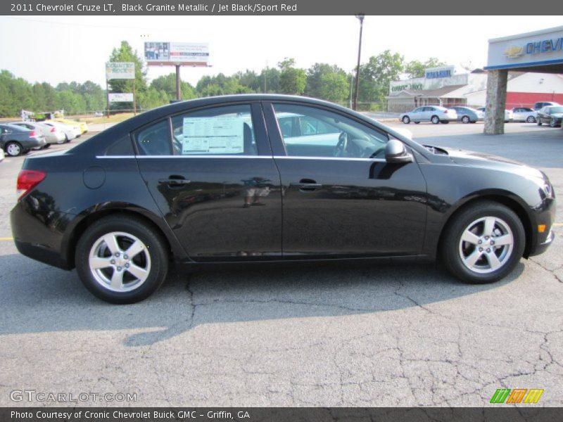 Black Granite Metallic / Jet Black/Sport Red 2011 Chevrolet Cruze LT