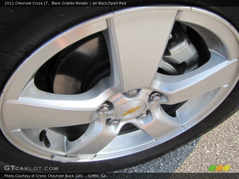 Black Granite Metallic / Jet Black/Sport Red 2011 Chevrolet Cruze LT