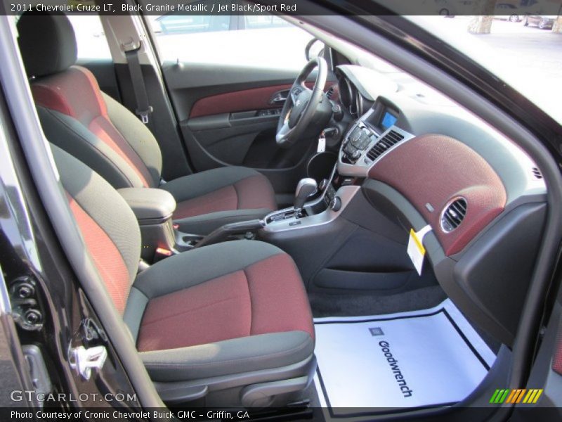 Black Granite Metallic / Jet Black/Sport Red 2011 Chevrolet Cruze LT