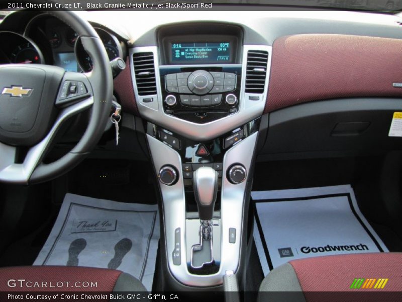 Black Granite Metallic / Jet Black/Sport Red 2011 Chevrolet Cruze LT