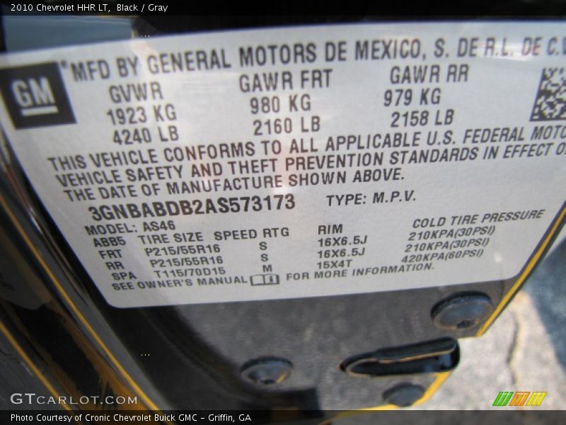 Black / Gray 2010 Chevrolet HHR LT
