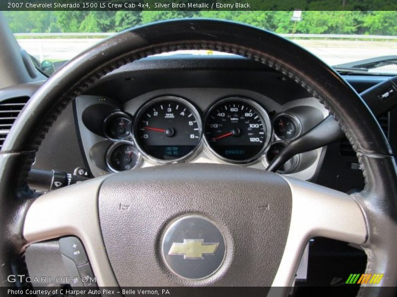 Silver Birch Metallic / Ebony Black 2007 Chevrolet Silverado 1500 LS Crew Cab 4x4