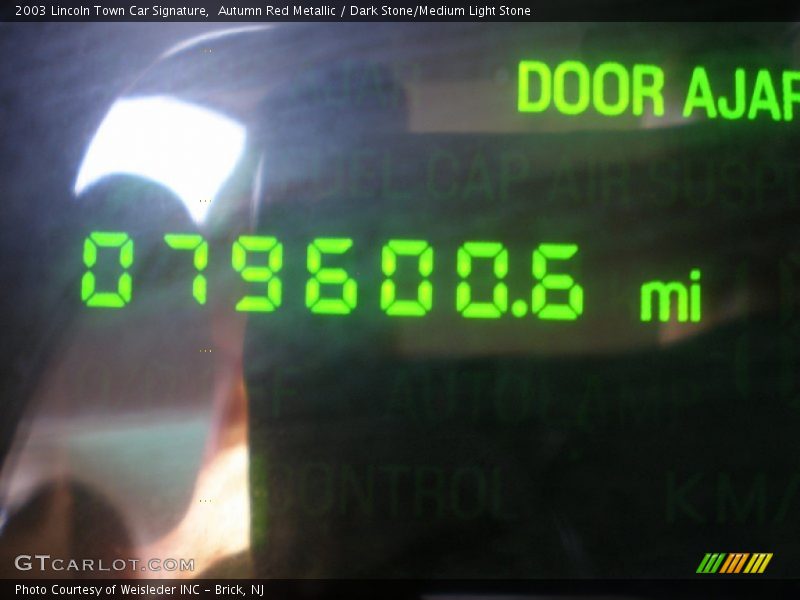 Autumn Red Metallic / Dark Stone/Medium Light Stone 2003 Lincoln Town Car Signature