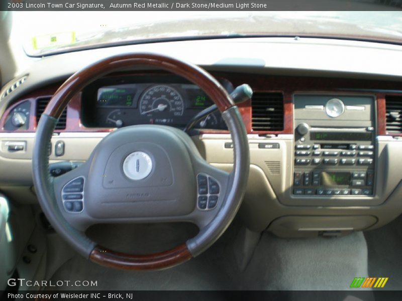Autumn Red Metallic / Dark Stone/Medium Light Stone 2003 Lincoln Town Car Signature