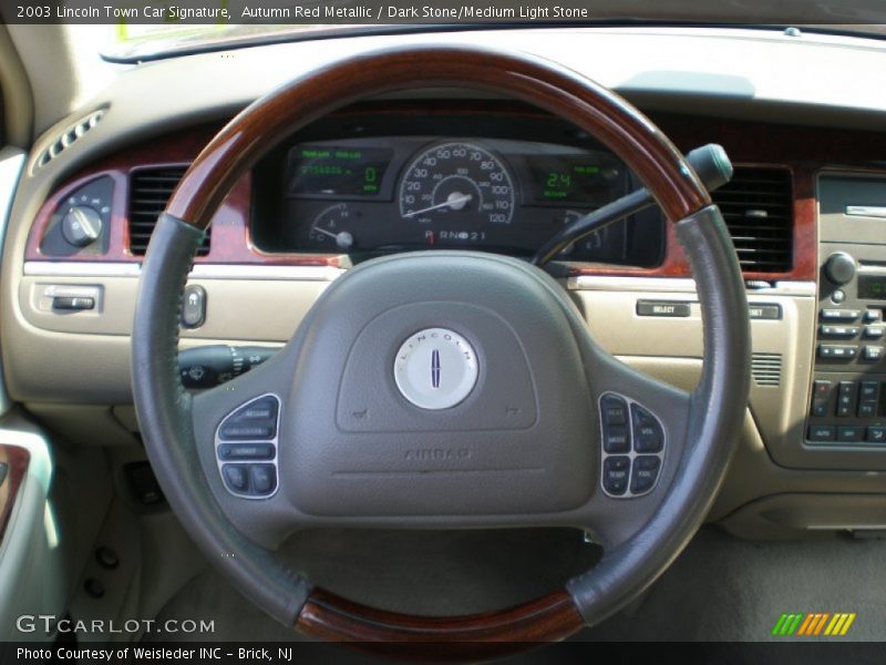 Autumn Red Metallic / Dark Stone/Medium Light Stone 2003 Lincoln Town Car Signature