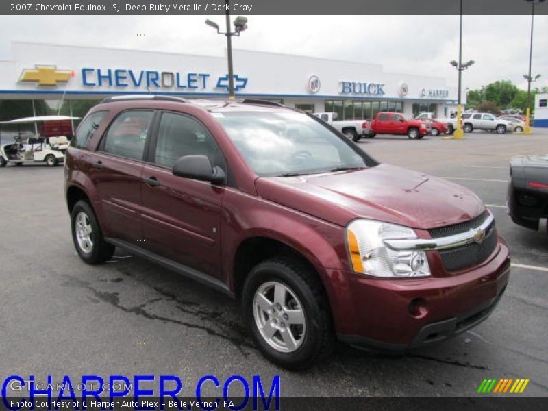 Deep Ruby Metallic / Dark Gray 2007 Chevrolet Equinox LS