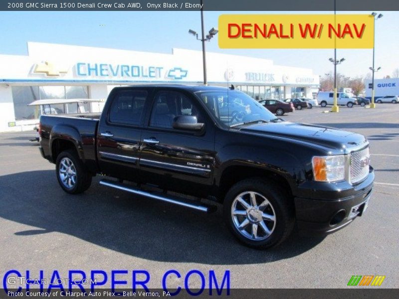 Onyx Black / Ebony 2008 GMC Sierra 1500 Denali Crew Cab AWD