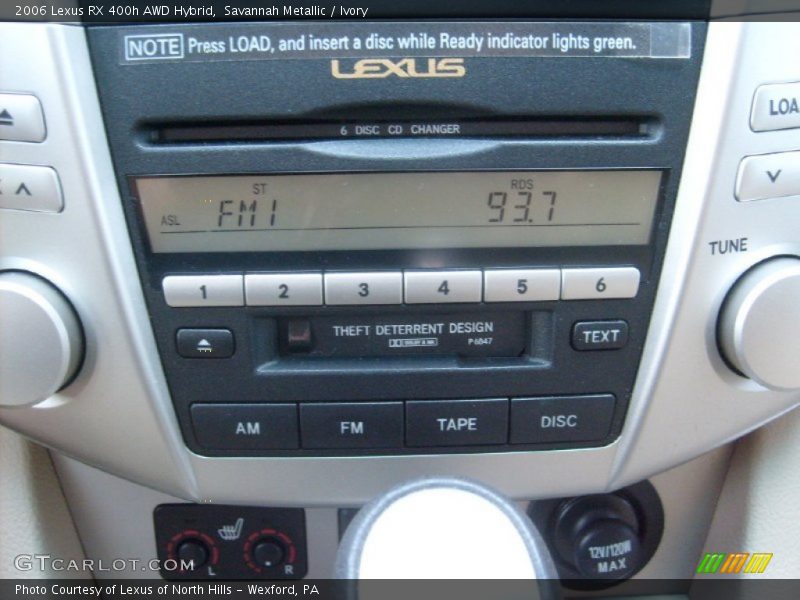 Savannah Metallic / Ivory 2006 Lexus RX 400h AWD Hybrid