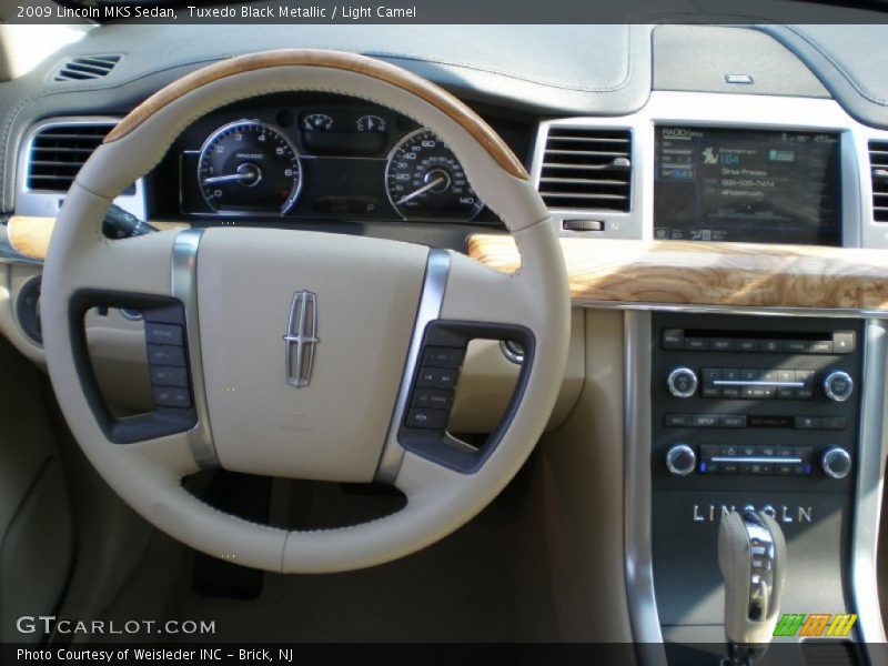 Tuxedo Black Metallic / Light Camel 2009 Lincoln MKS Sedan