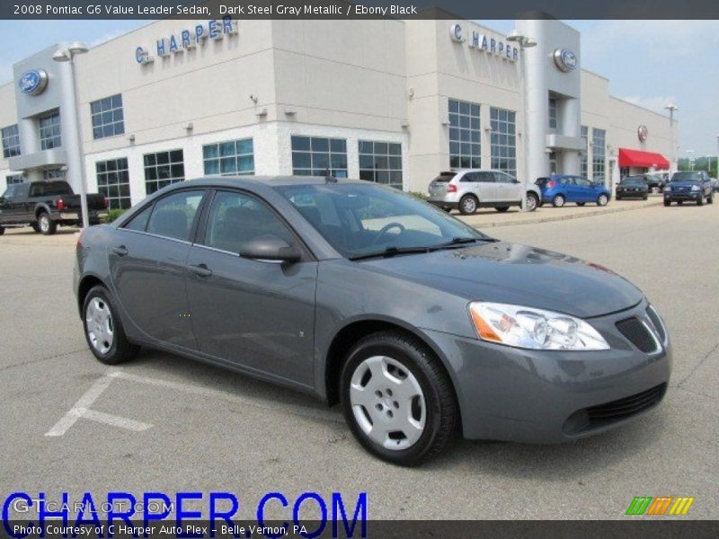 Dark Steel Gray Metallic / Ebony Black 2008 Pontiac G6 Value Leader Sedan
