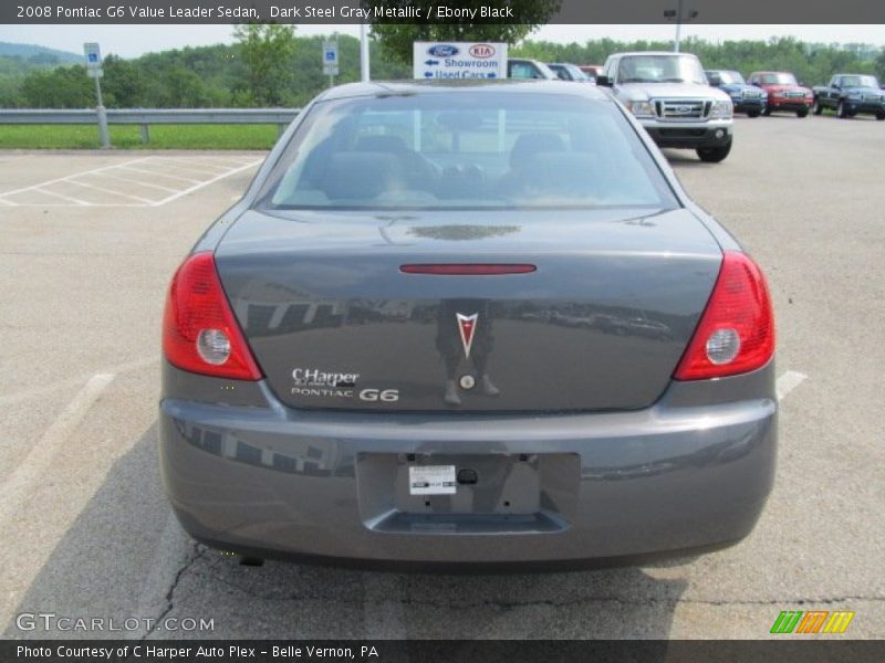 Dark Steel Gray Metallic / Ebony Black 2008 Pontiac G6 Value Leader Sedan