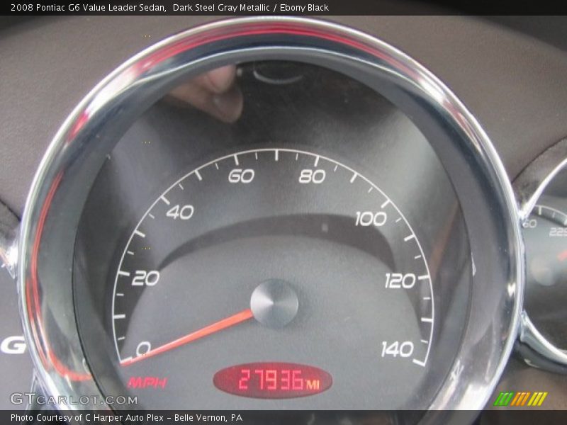 Dark Steel Gray Metallic / Ebony Black 2008 Pontiac G6 Value Leader Sedan