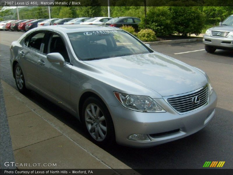 Mercury Metallic / Black 2007 Lexus LS 460