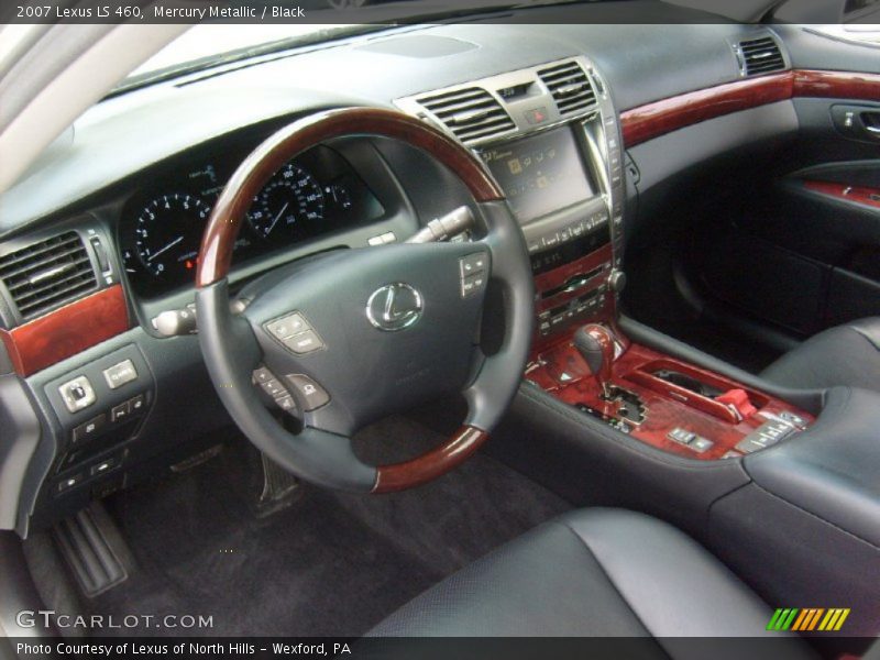 Mercury Metallic / Black 2007 Lexus LS 460