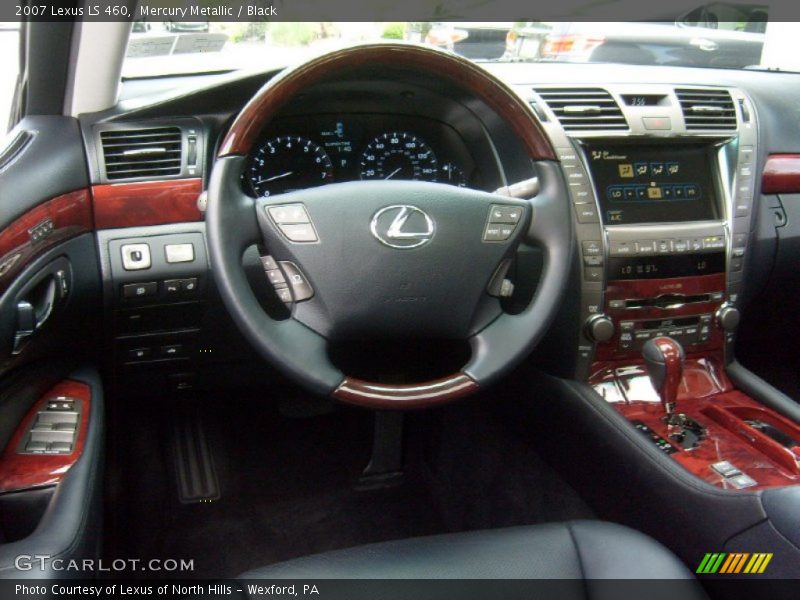 Mercury Metallic / Black 2007 Lexus LS 460