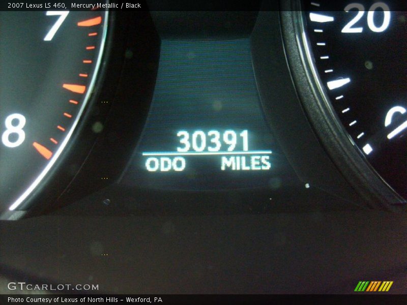 Mercury Metallic / Black 2007 Lexus LS 460